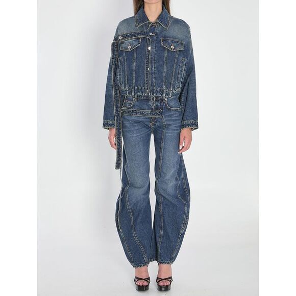 JEAN PAUL GAULTIER Deconstructed Denim Jacket Women BLUE Coats & Jackets - Picture 5 of 5